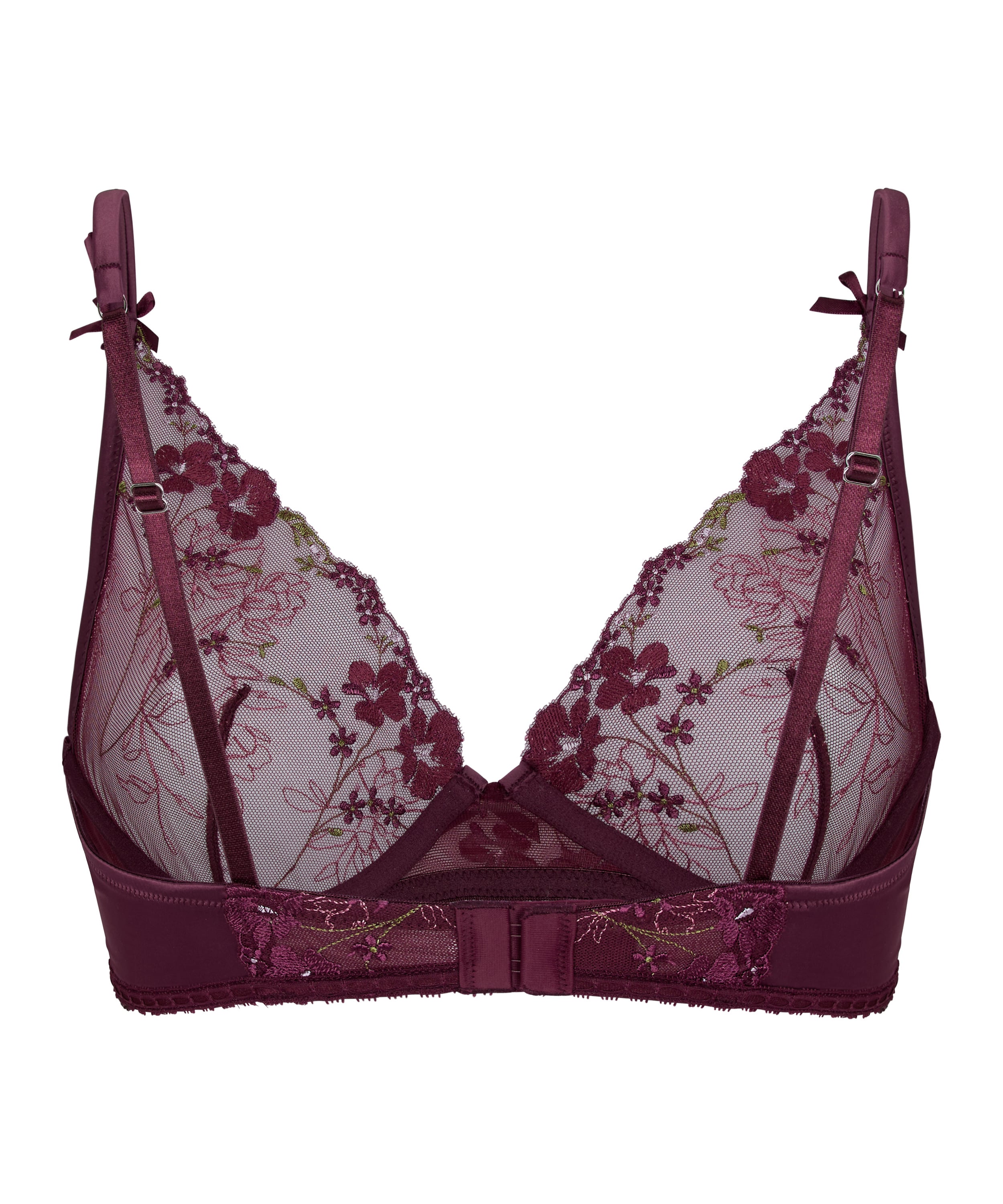 Biustonosz Longline z Fiszbinami Bez Wyści&oacute;łki Peonie, Fioletowy, main
