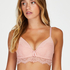 Sabina padded longline non-wired bra, R&oacute;żowy