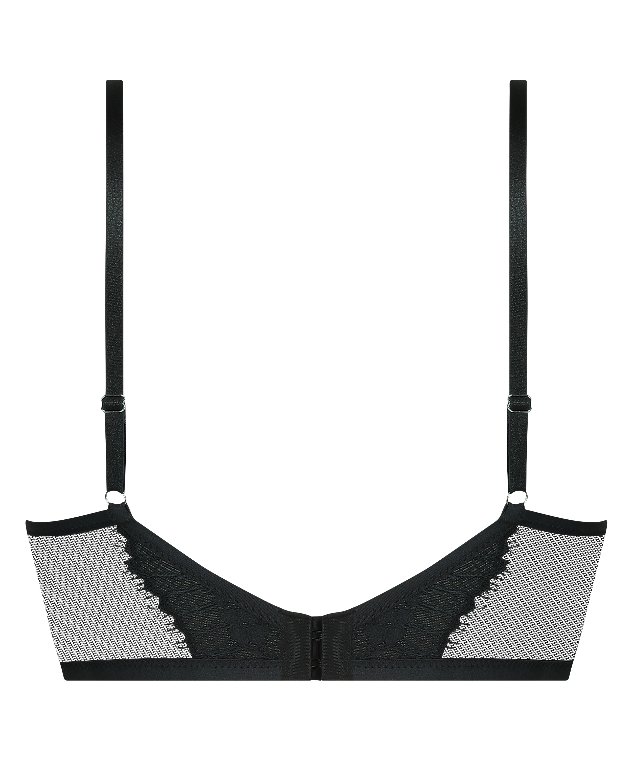 Usztywniany długoszczelny biustonosz push-up z fiszbinami Daphne, Czarny, main