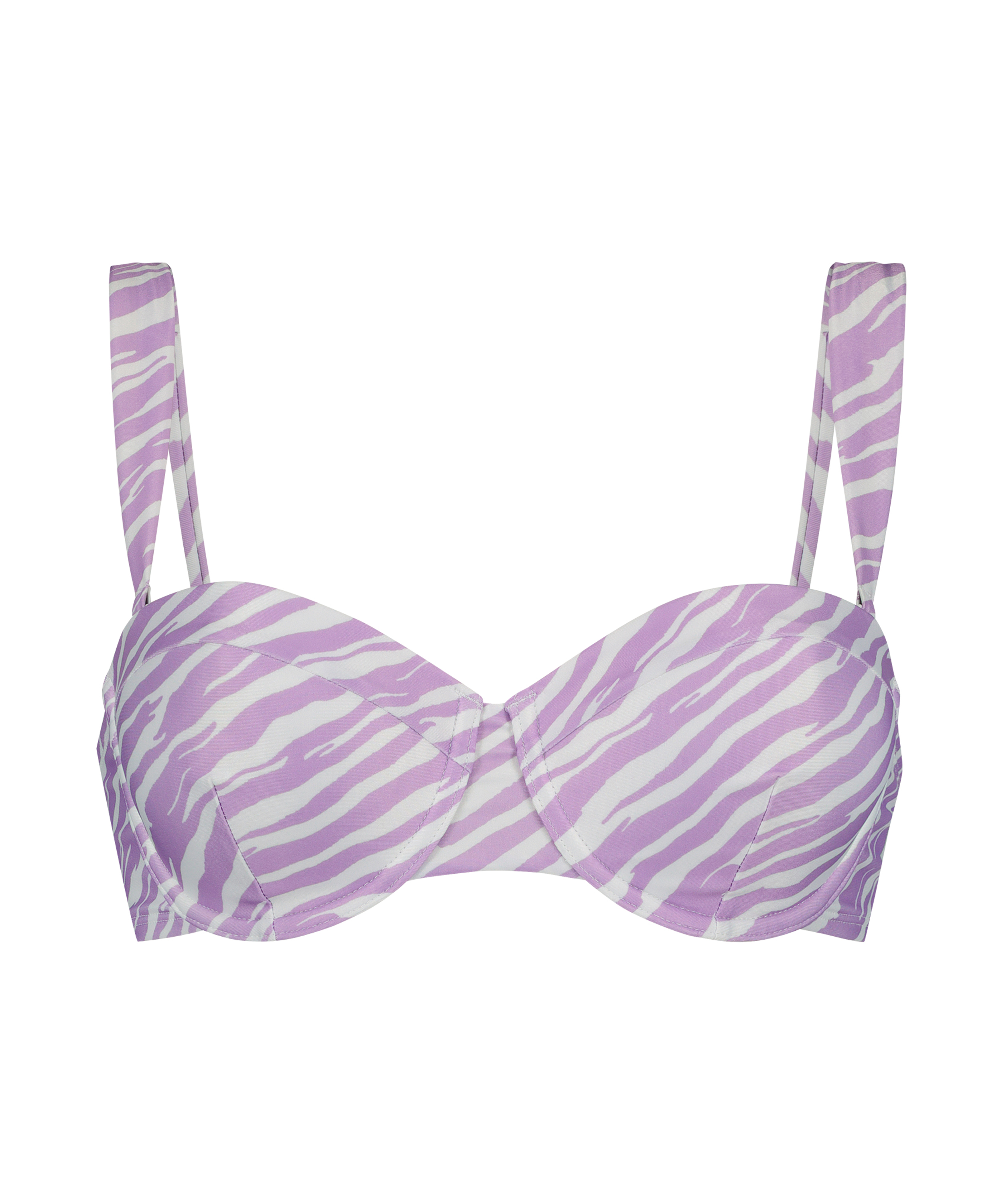 Usztywniane staniki bikini z fiszbinami Zebra, Fioletowy, main