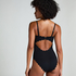 Kostium kąpielowy Bandeau Scallop, Czarny