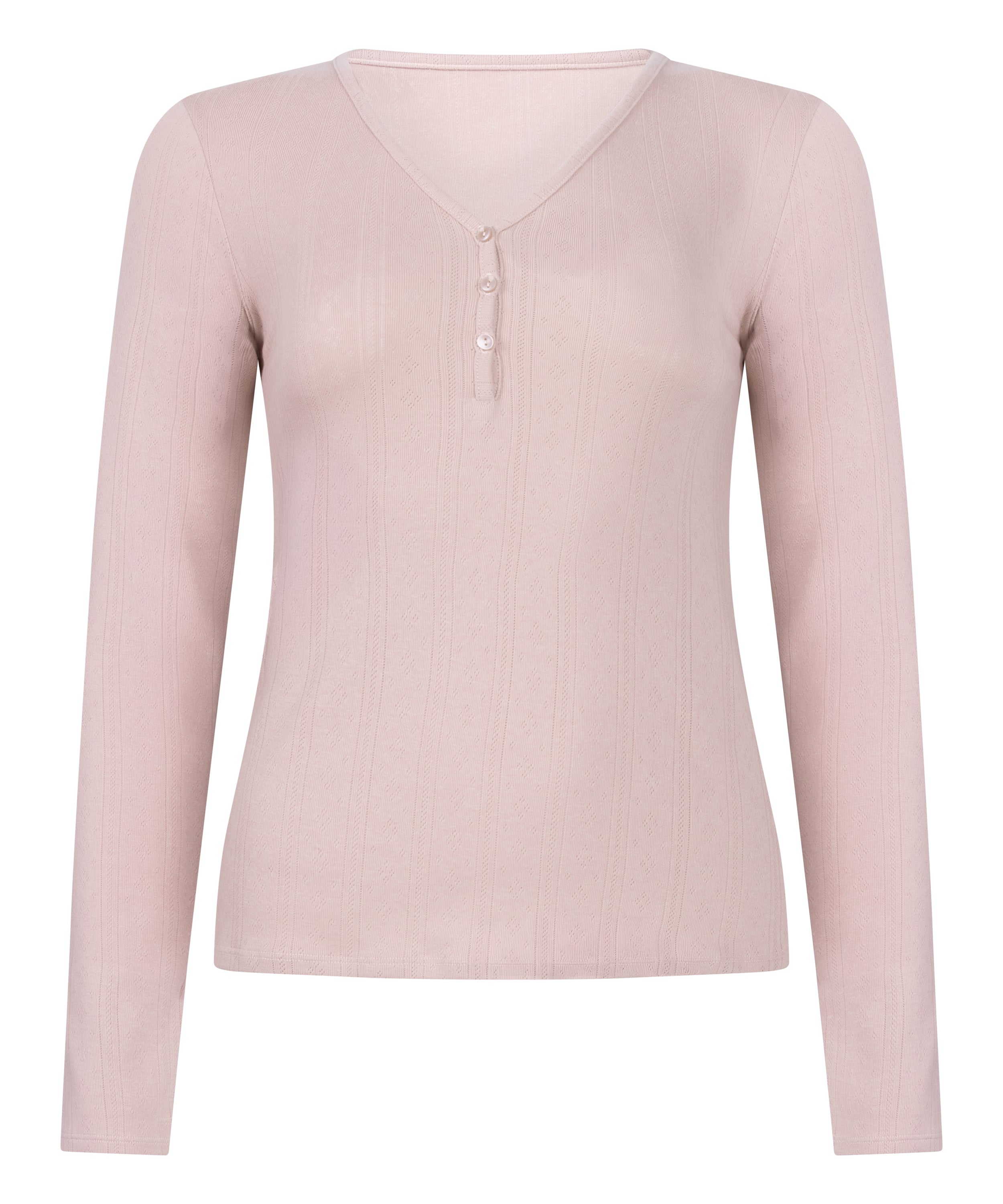 Top od piżamy Henley, R&oacute;żowy, main