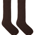 Cashmere Blend Ribbed Socks, Brązowy
