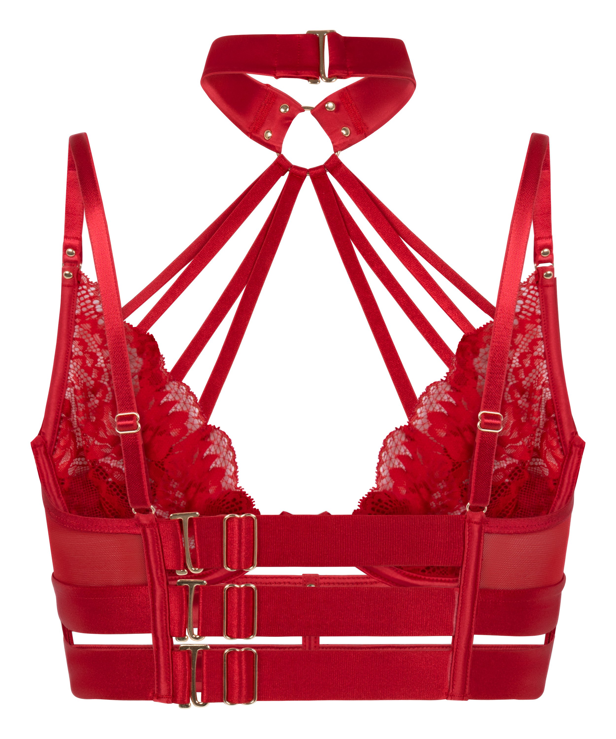 Biustonosz nieusztywniany z fiszbinami Emmeline, Czerwony, main