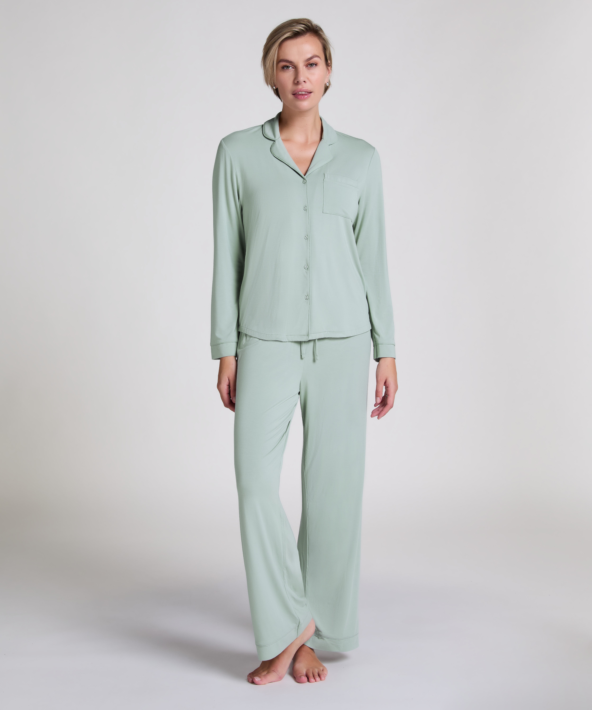 Spodnie Essential z dżerseju, Zielony, main