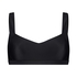 Kr&oacute;tki top od bikini Vintage HKM x NA-KD, Czarny