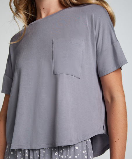 Zestaw piżamowy z szortami, Fioletowy