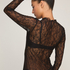 Halka Allover Lace, Czarny