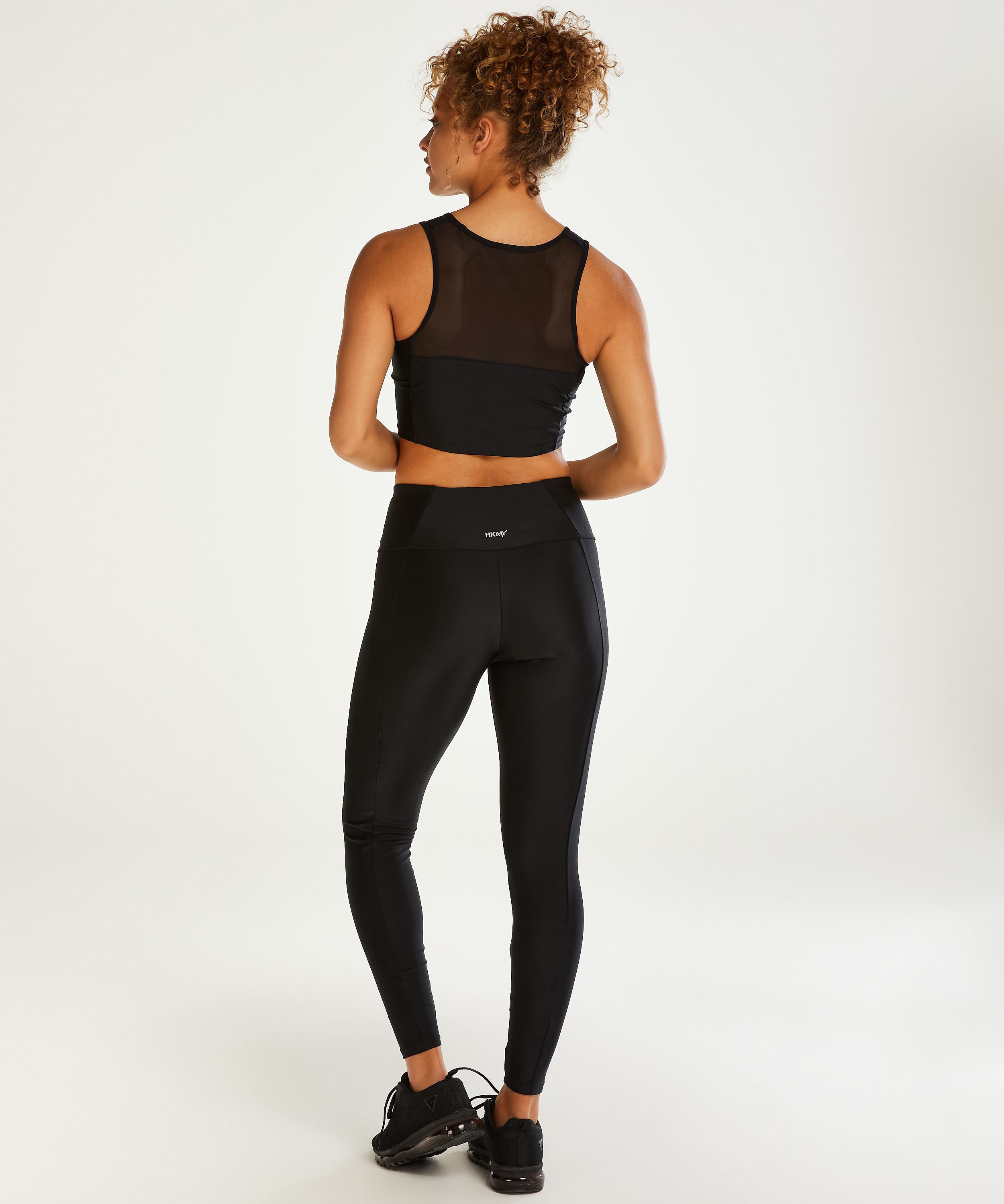 Legginsy sportowe z wysokim stanem HKMX Shine On, Czarny, main