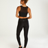 Legginsy sportowe z wysokim stanem HKMX Shine On, Czarny