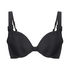 Usztywniany top bikini z fiszbinami Luxe miseczka E+, Czarny