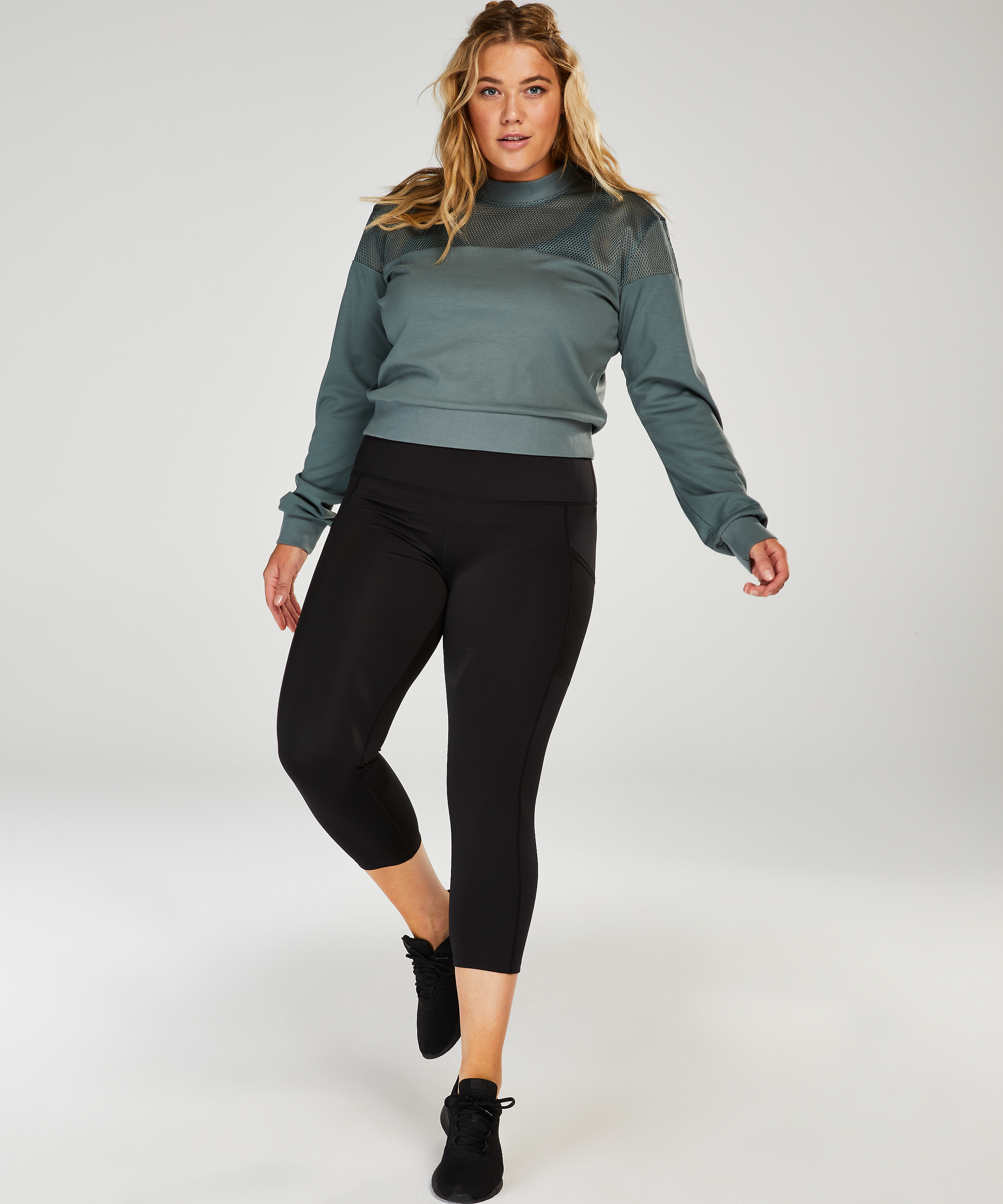 HKMX Mesh Sweater, Zielony, main