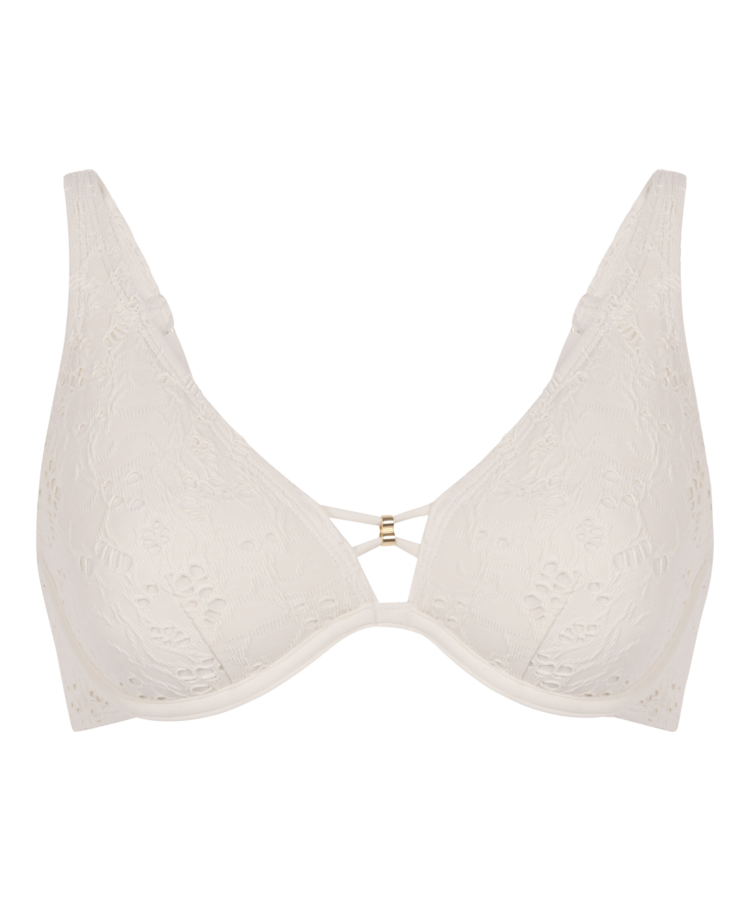 Szydełkowy top bikini Crochet, Biały