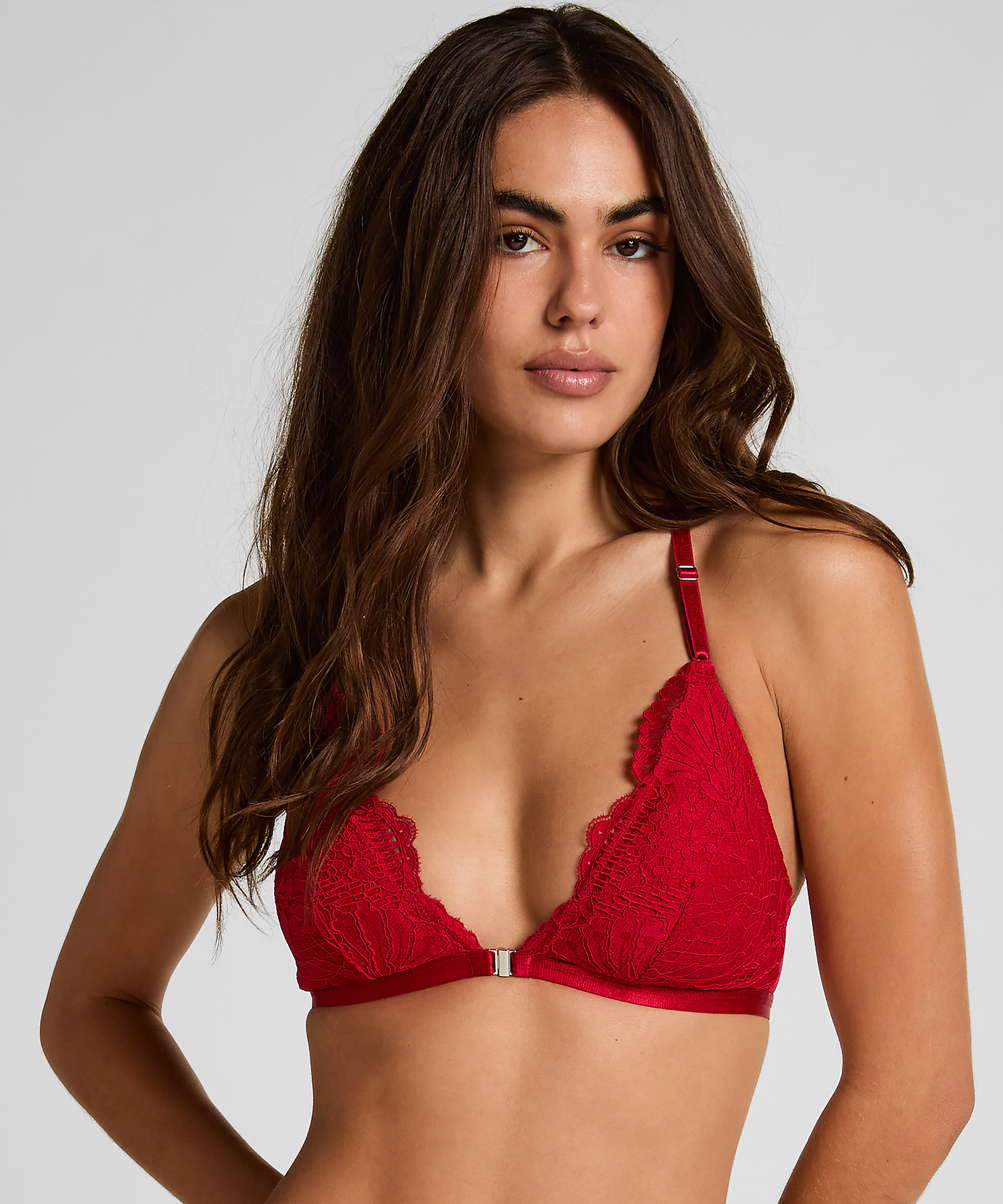 Tr&oacute;jkątny biustonosz bralette Whitney, Czerwony, main