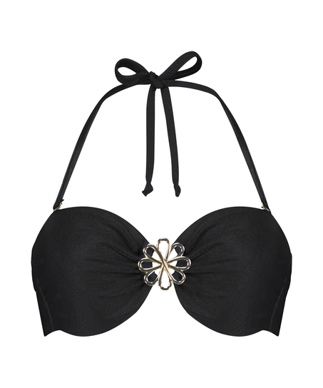 G&oacute;ra od bikini typu bandeau Yucatan, Czarny