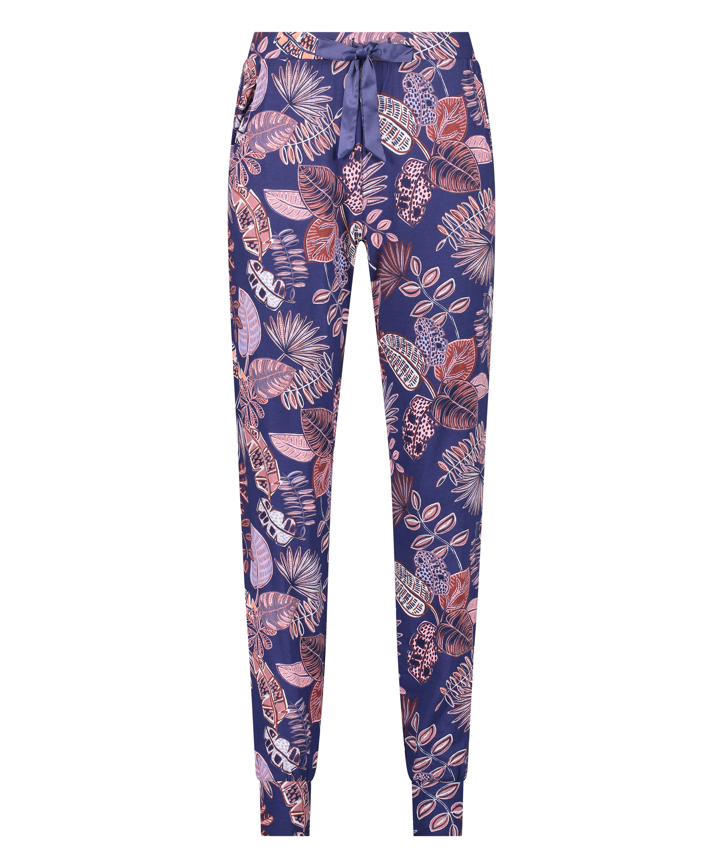 Spodnie piżamowe z dżerseju Petite, Niebieski, main