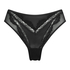 Majtki brazylijskie z wysokim wycięciem Nicole, Czarny