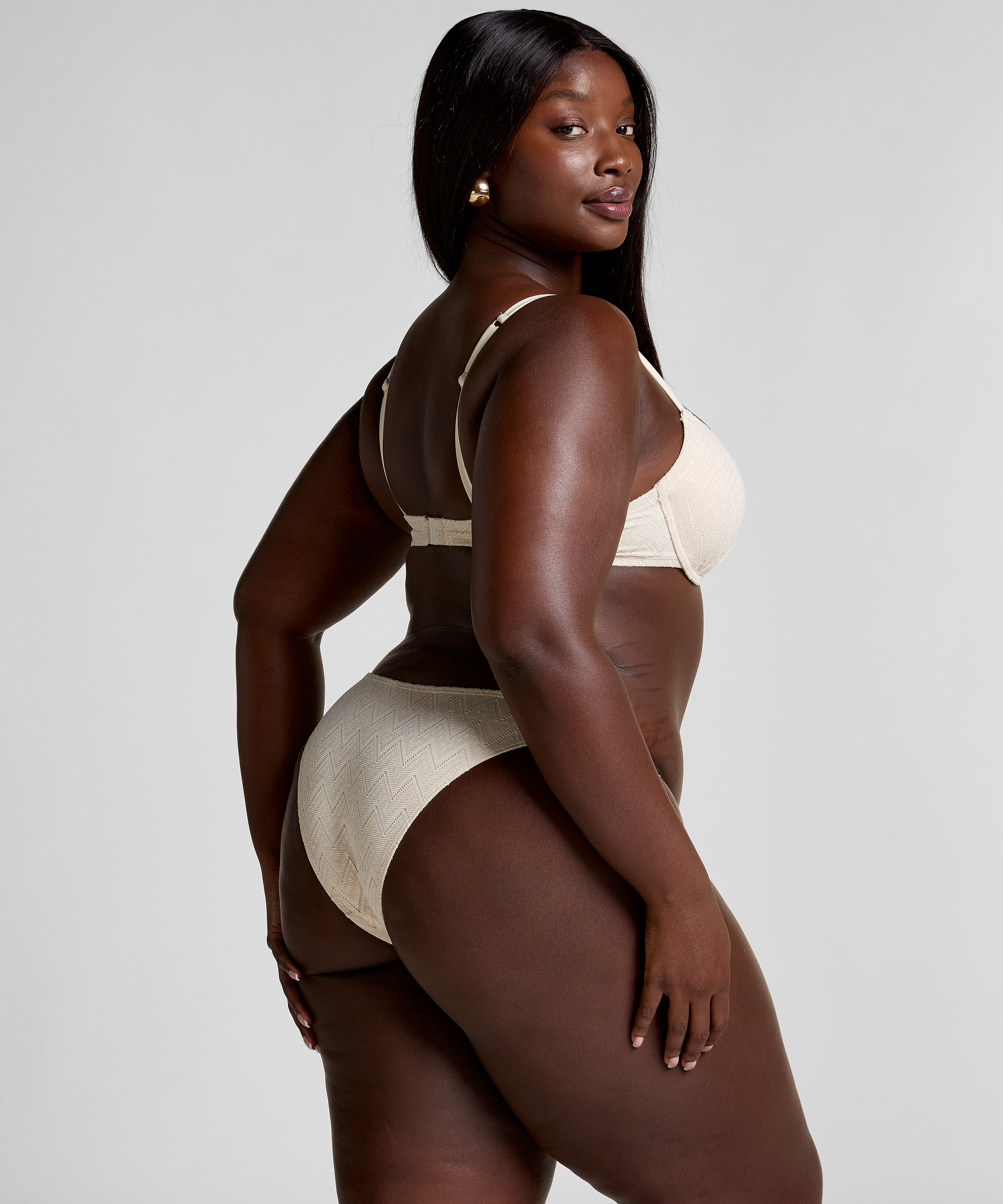 Majtki Bikini Crochet, Biały, main