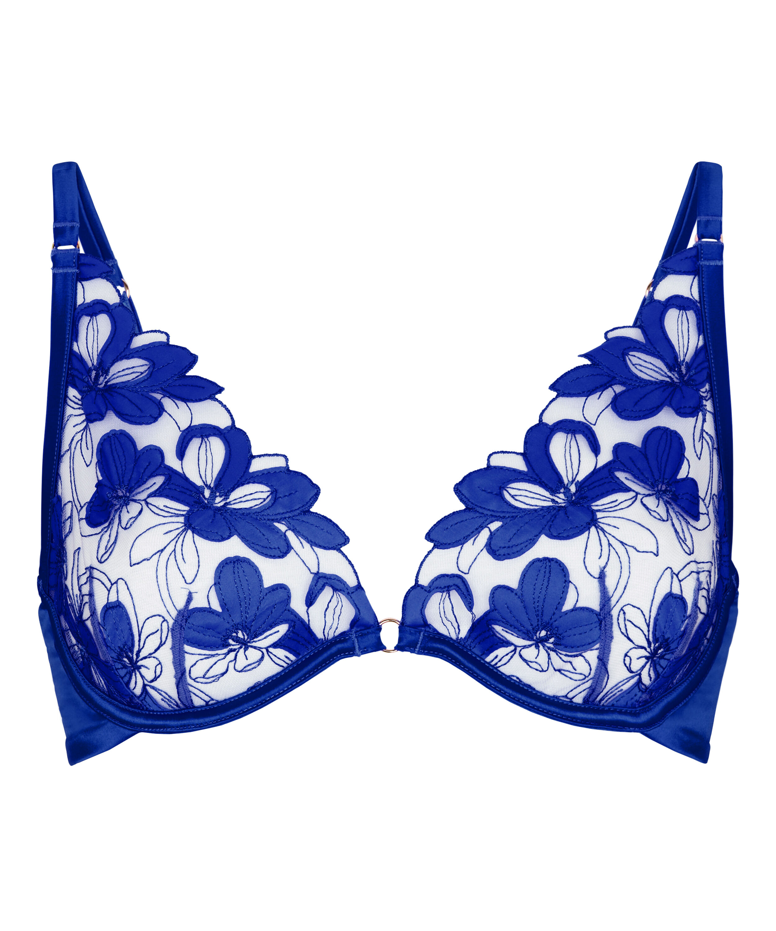 Stringi High Waisted Highleg Beatrice, Niebieski