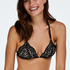 Marina Padded Triangle Bralette, Czarny