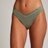 Majtki Bikini Wysoko Krojona Scallop, Zielony