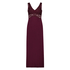 Long slip dress Modal lace, Czerwony