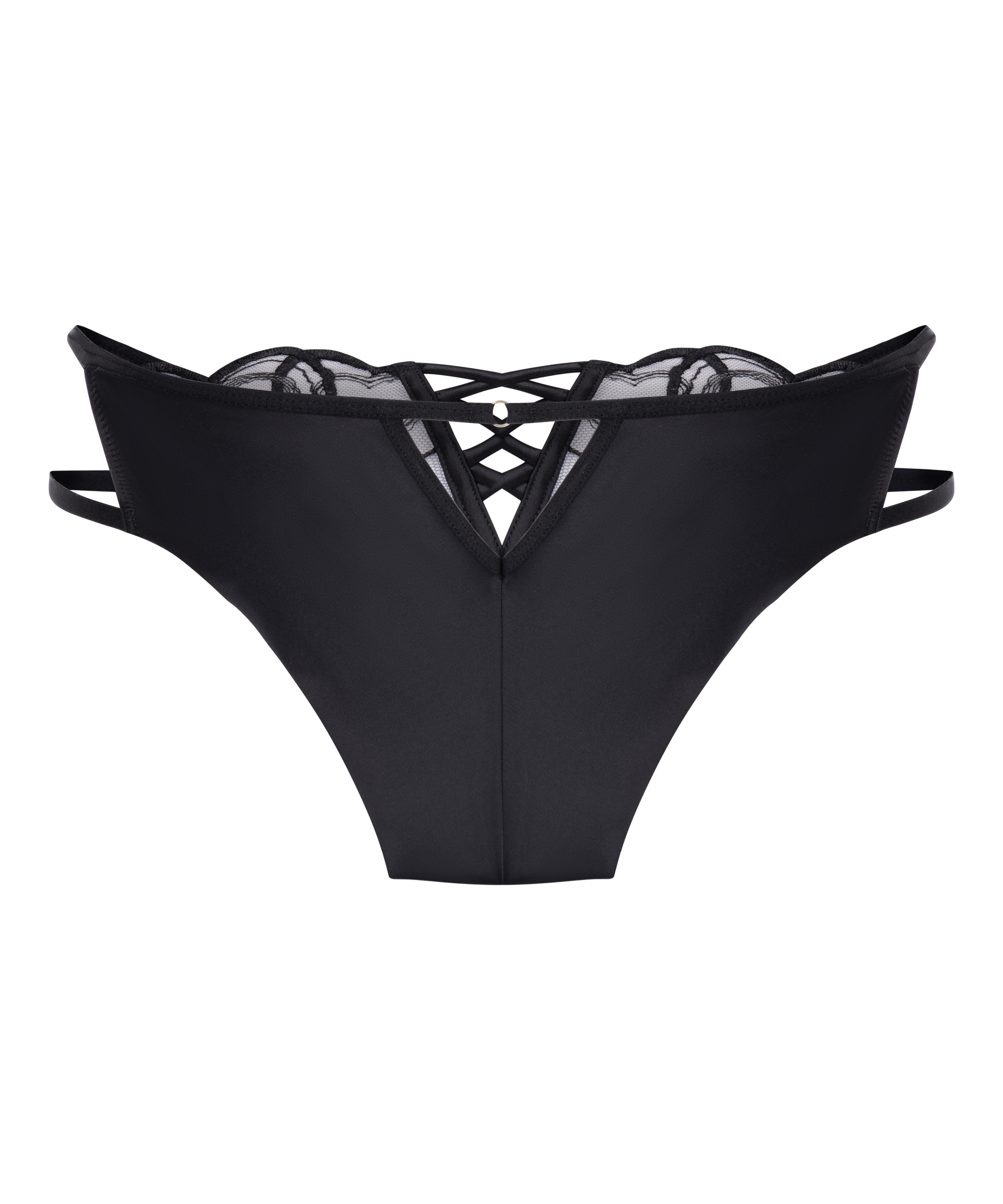 Wysoko wycięte brazyliany Olivia, Czarny, main