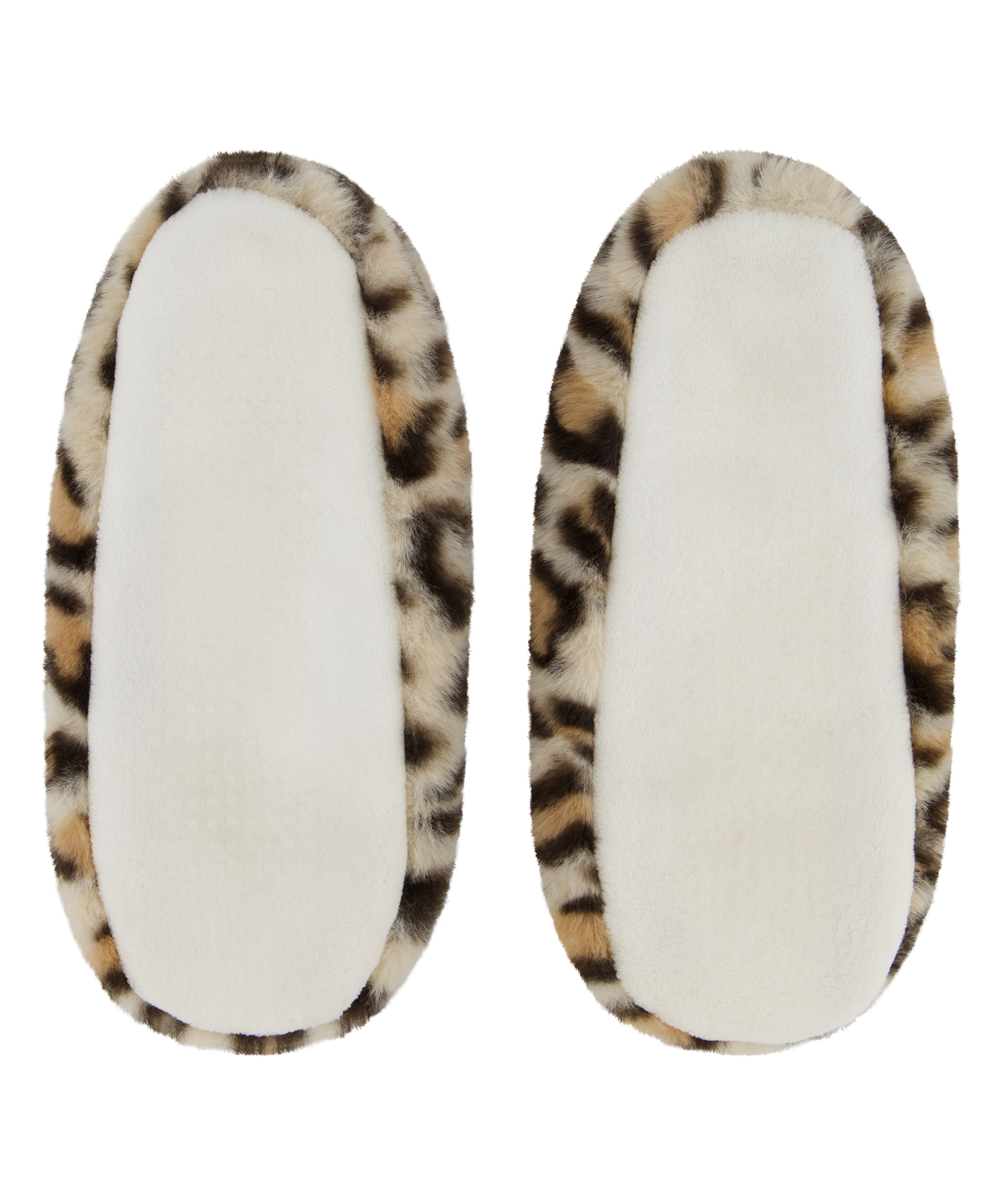 Leopard Cosy Ballerina Slippers, Beżowy, main