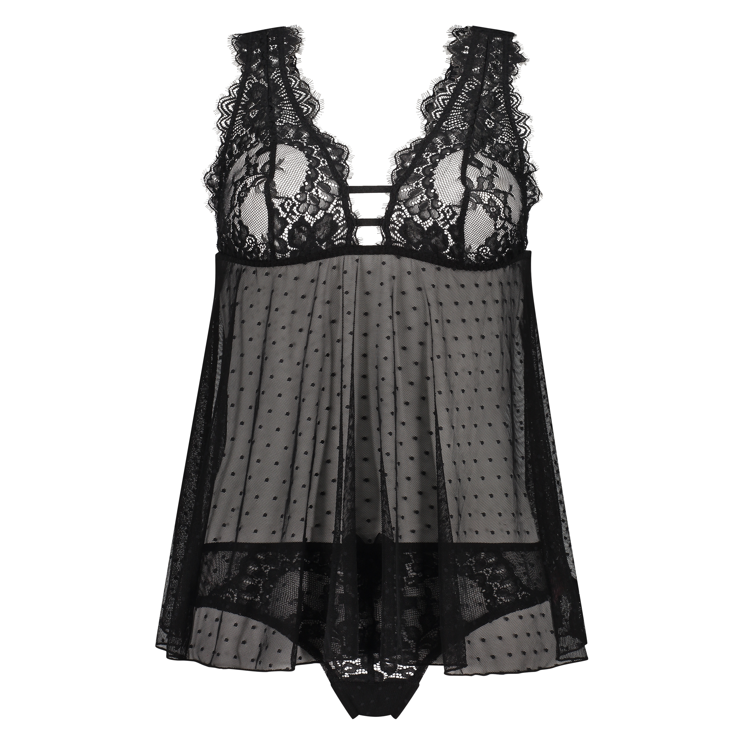 Tricia Cami Set, Czarny, main