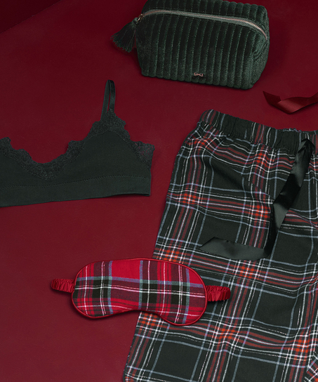 Maska do spania Flanela, Czerwony