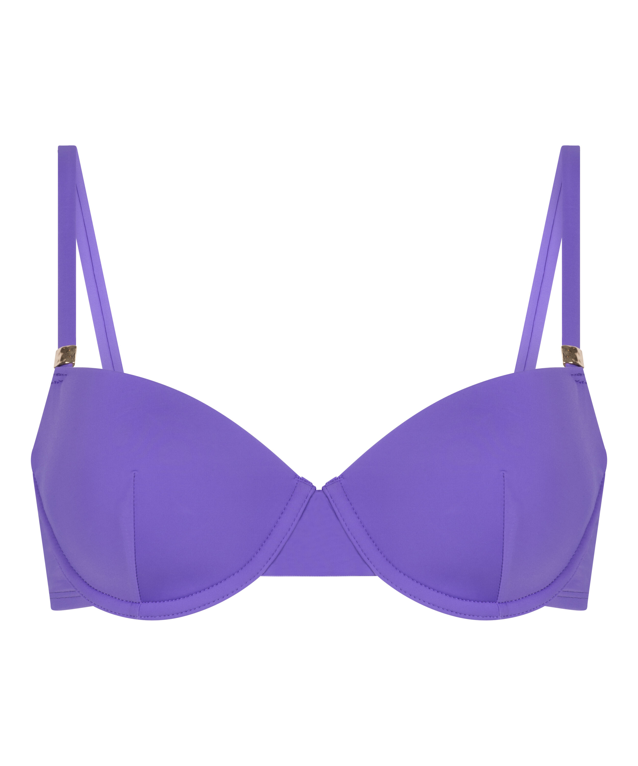 Luksusowy Biustonosz Bikini z Fiszbinami i Wkładkami, Fioletowy
