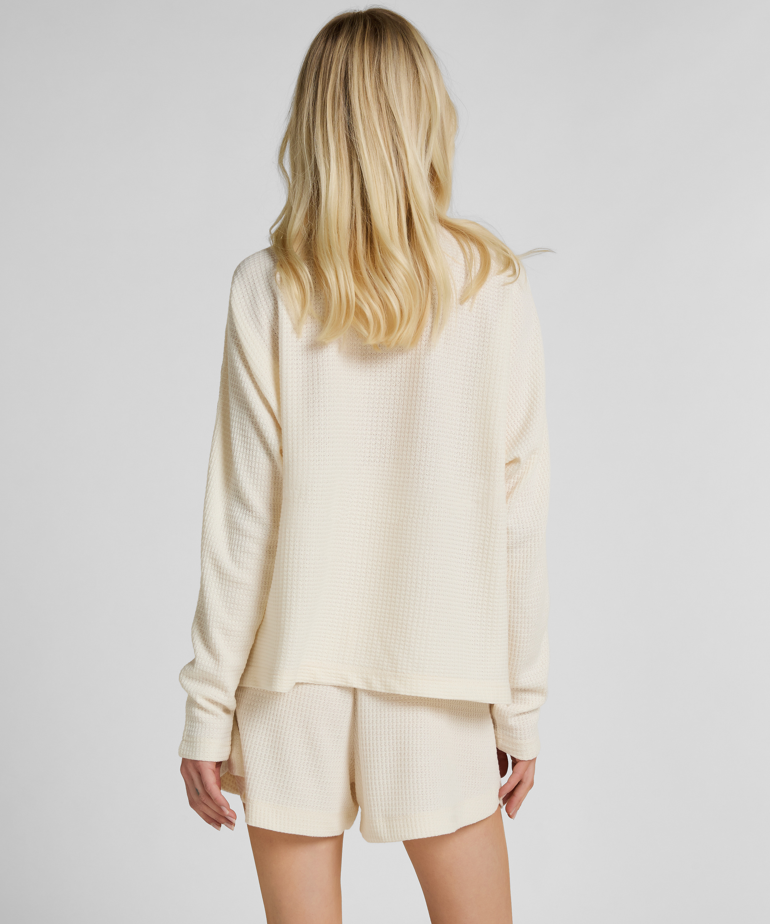 Short Waffle Sloane, Biały, main