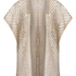 Kaftan plażowy z cekiniami, Beżowy