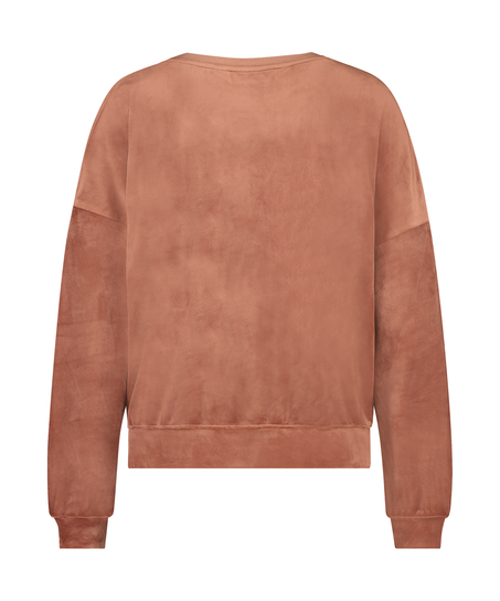 Welurowy top, R&oacute;żowy