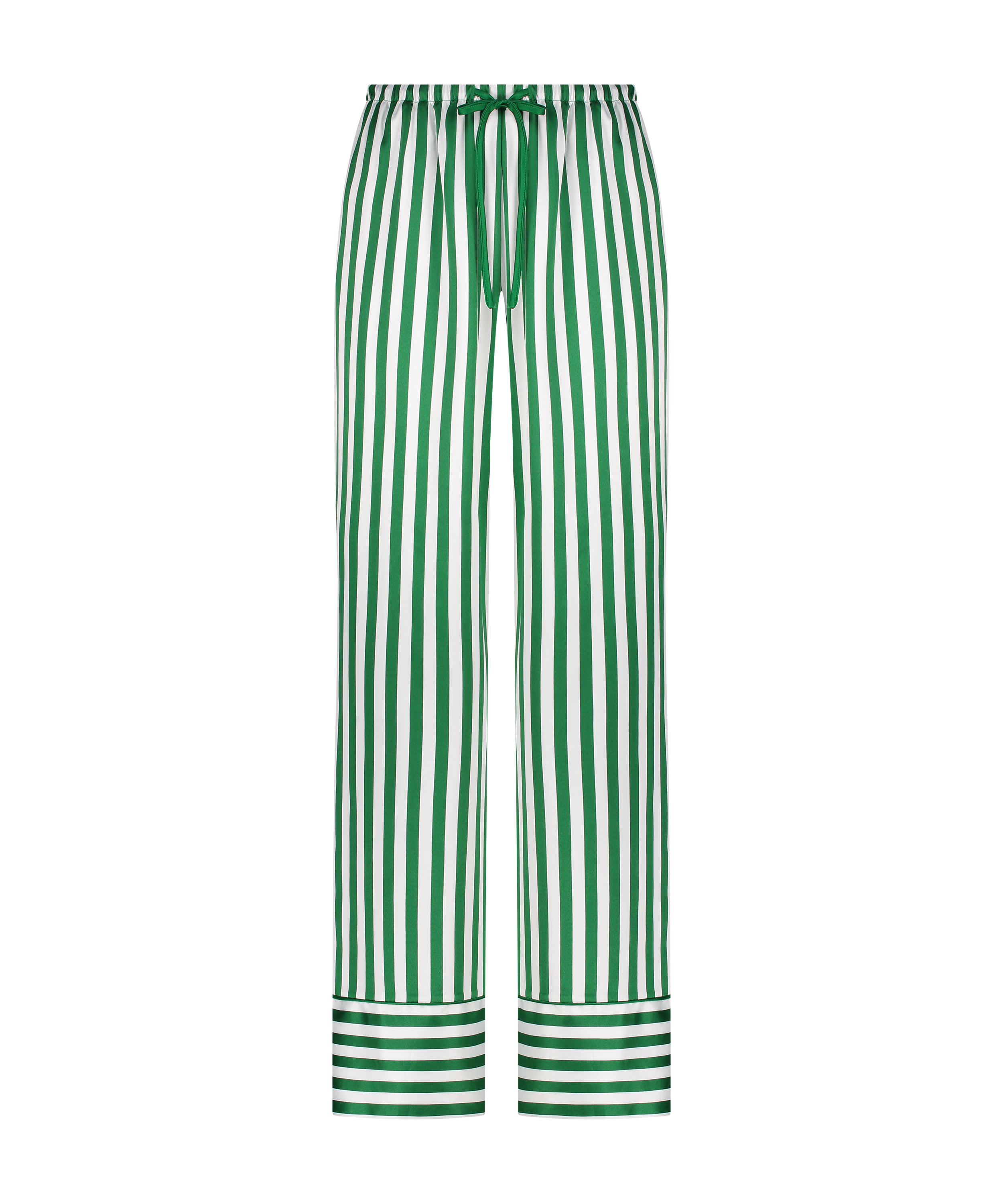 Spodnie z satyny, Zielony, main