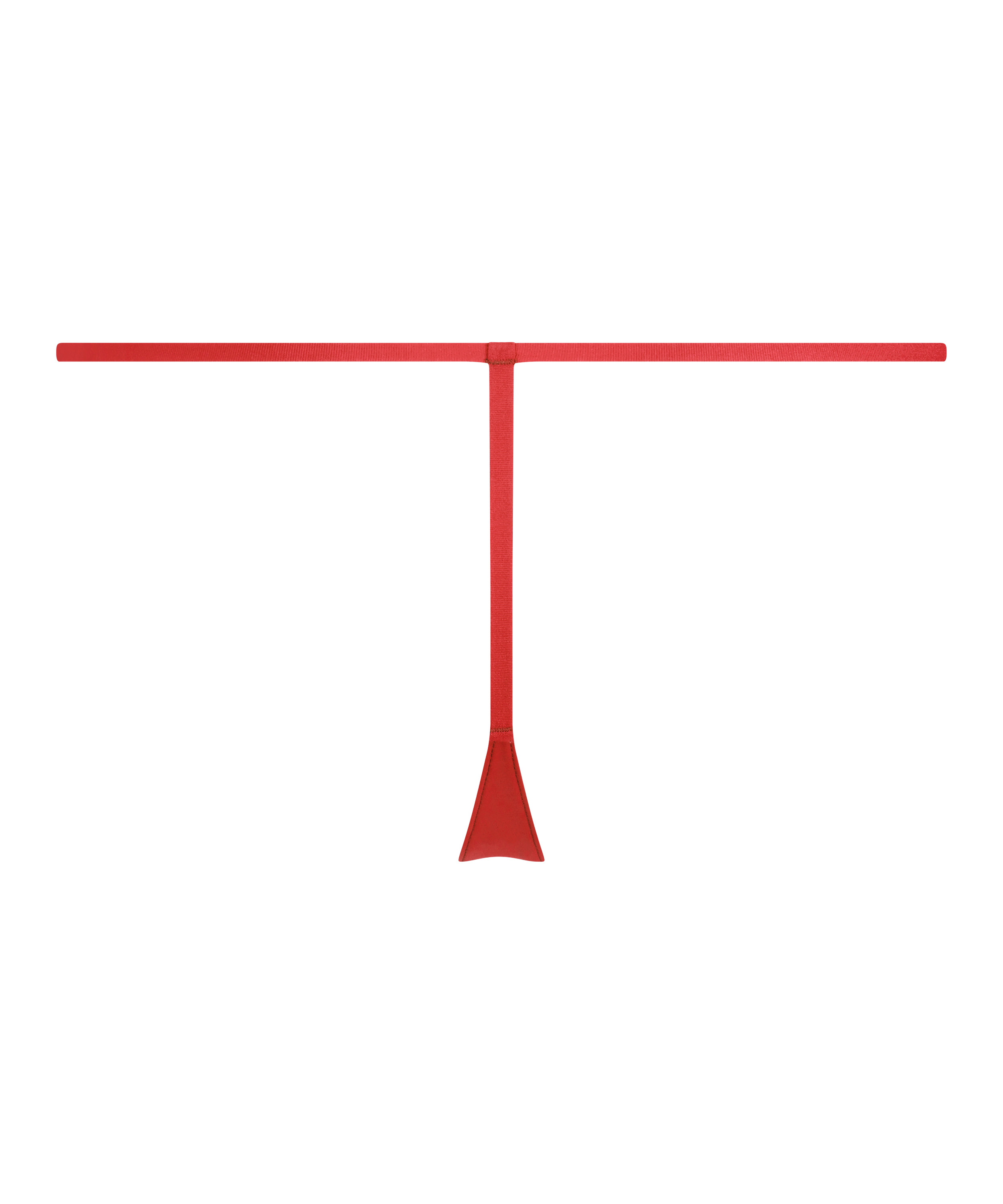 Niewidzialne siateczkowe stringi w paski, Czerwony, main