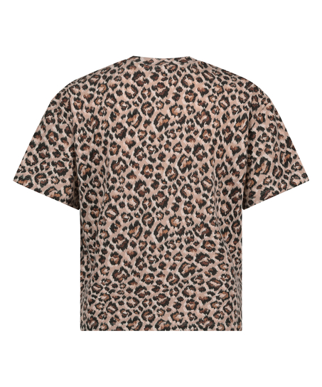 Brushed Jersey Top, Beżowy