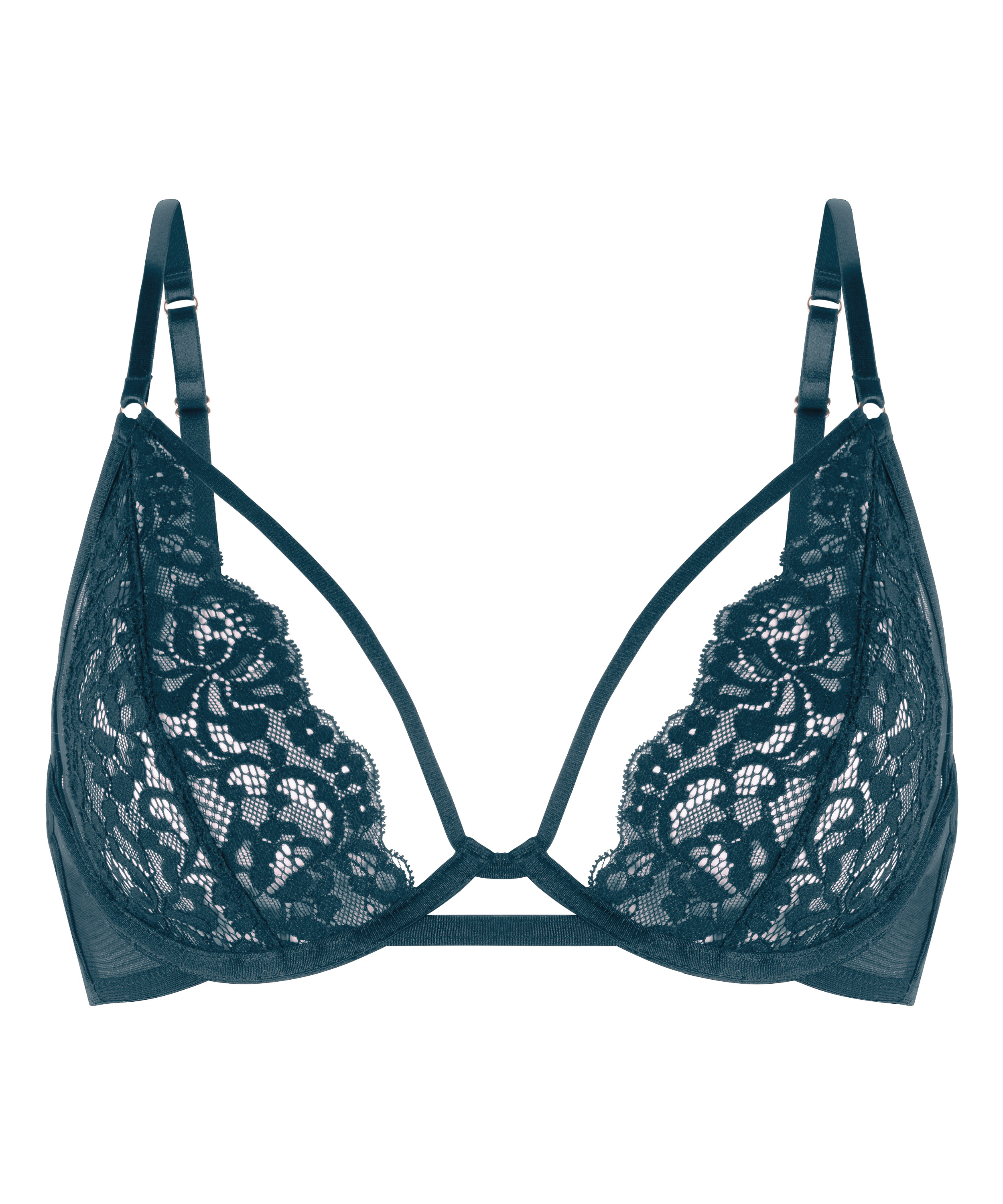 Nieusztywniany biustonosz z fiszbinami Cinnamon, Niebieski, main