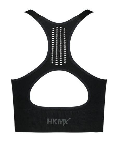 Sportowy biustonosz HKMX, poziom 1, Czarny