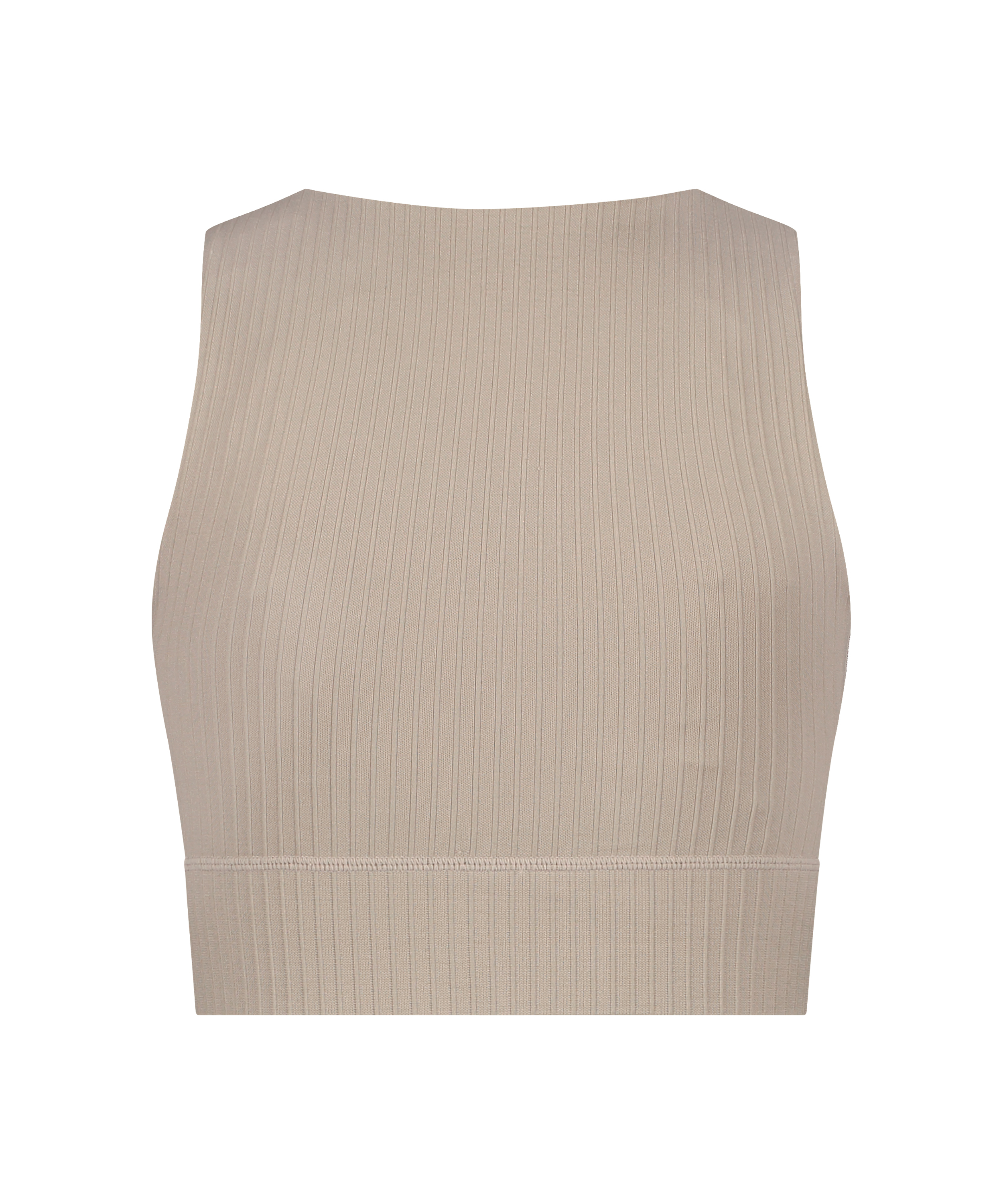 Biustonosz sportowy bezszwowy HKMX Zebra, Beżowy, main