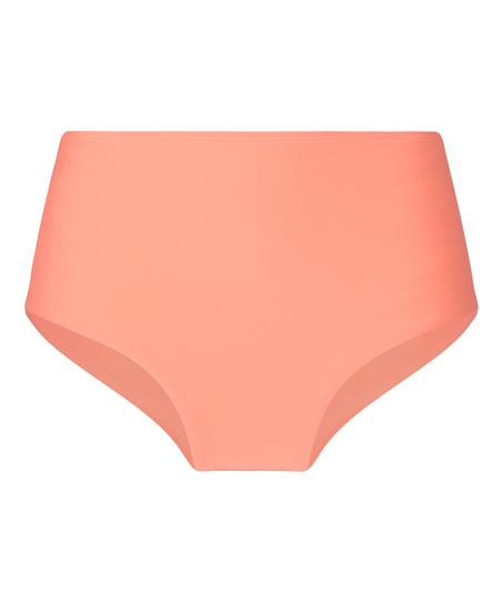 Wysokie Modelujące Majtki Bikini Luxe, Pomarańczowy