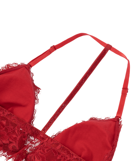 Biustonosz bralette Charlotta, Czerwony