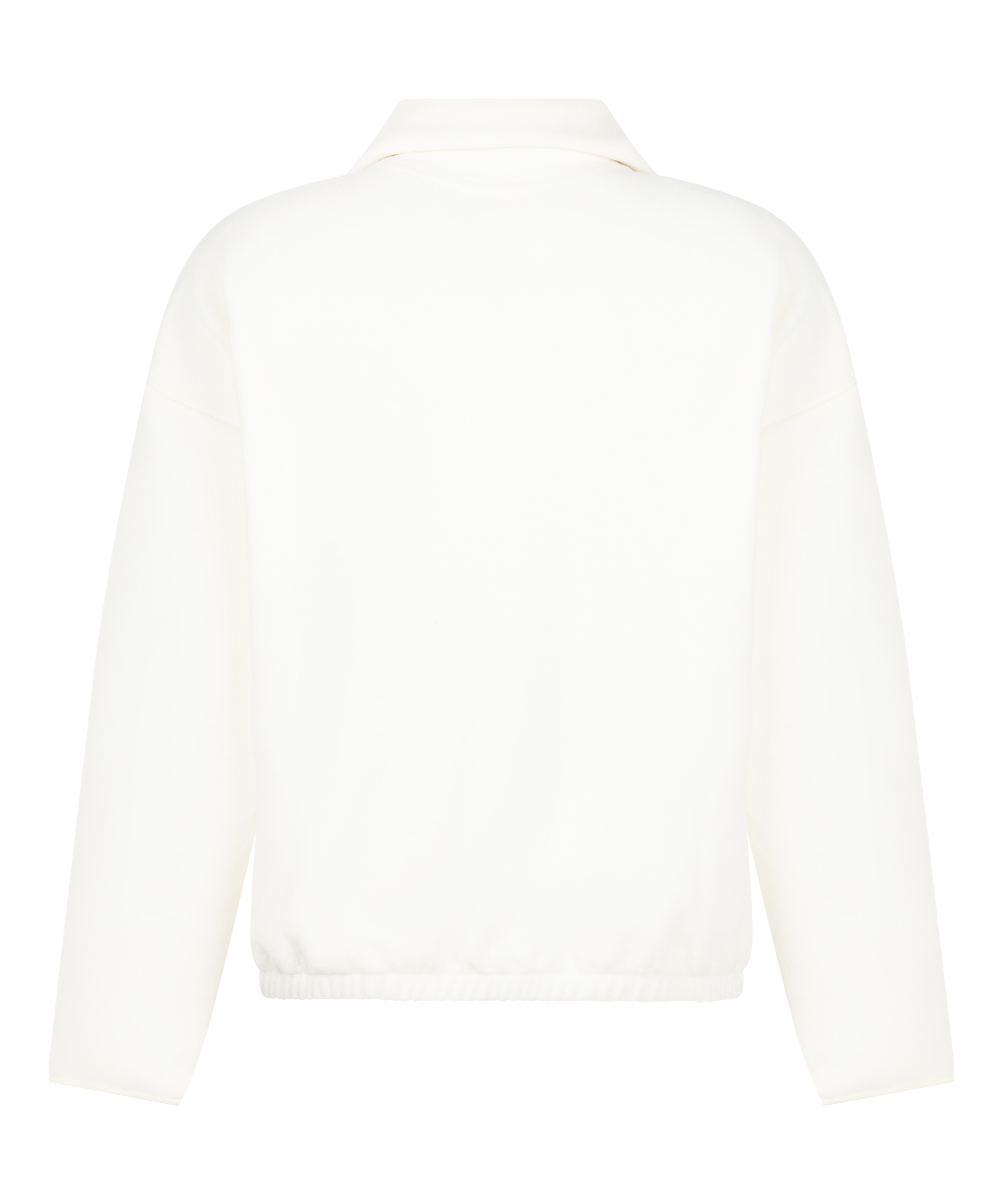 Bluza sportowa z zamkiem błyskawicznym do połowy, Biały, main