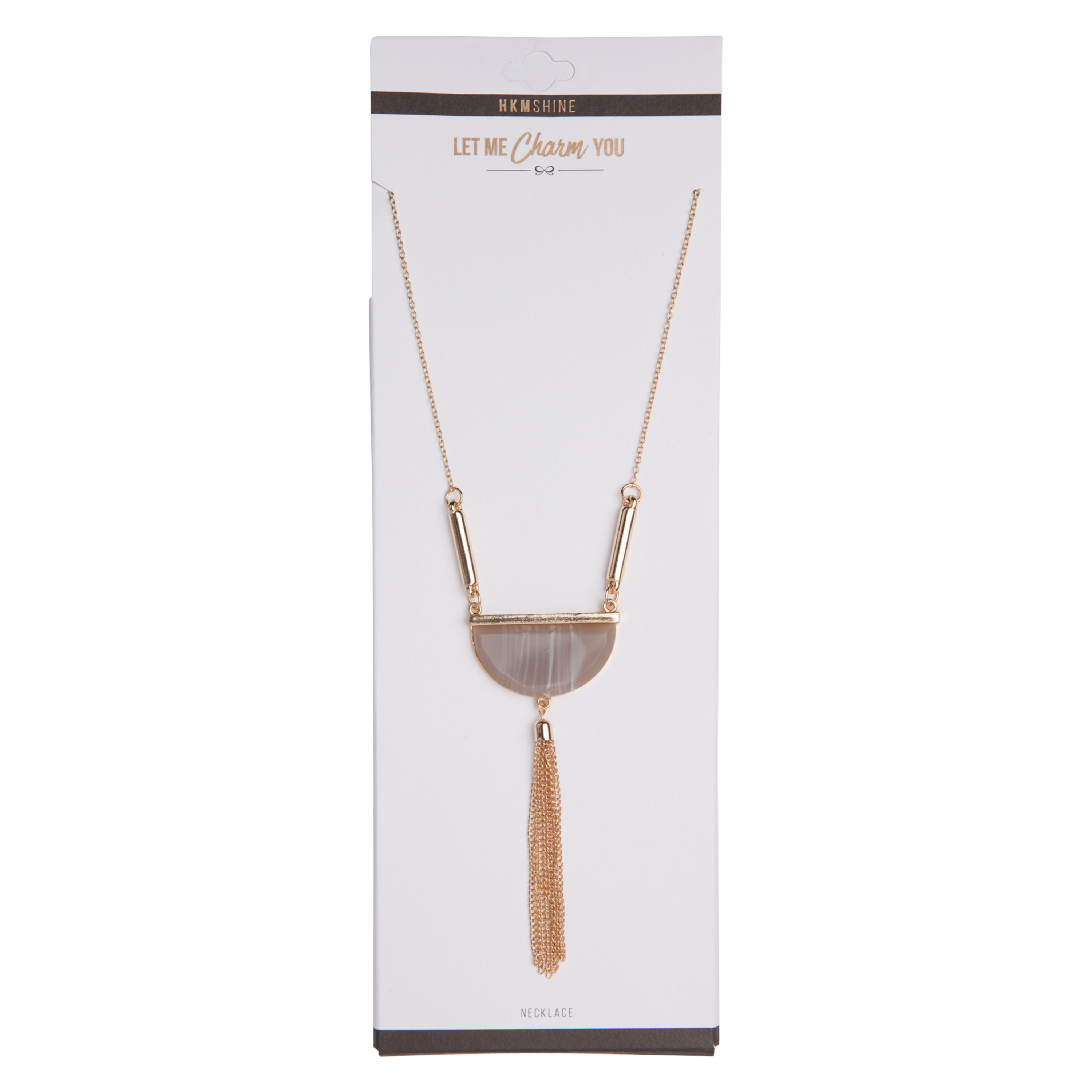 Marble Statement Necklace, Ż&oacute;łty