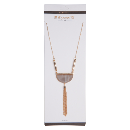 Marble Statement Necklace, Żółty