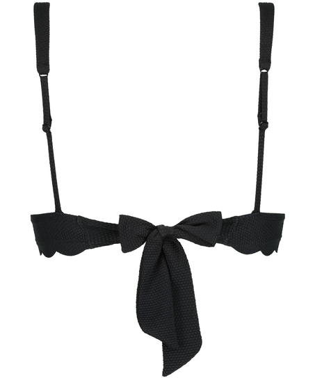 G&oacute;ra od bikini typu tr&oacute;jkąt Scallop, Czarny