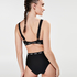 HKMX Cheeky High Bikini Bottoms, Czarny