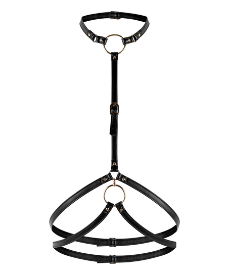 Uprząż ze sztucznej sk&oacute;ry, Czarny