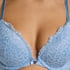 Wyściełany biustonosz push-up z fiszbinami Marine, Niebieski