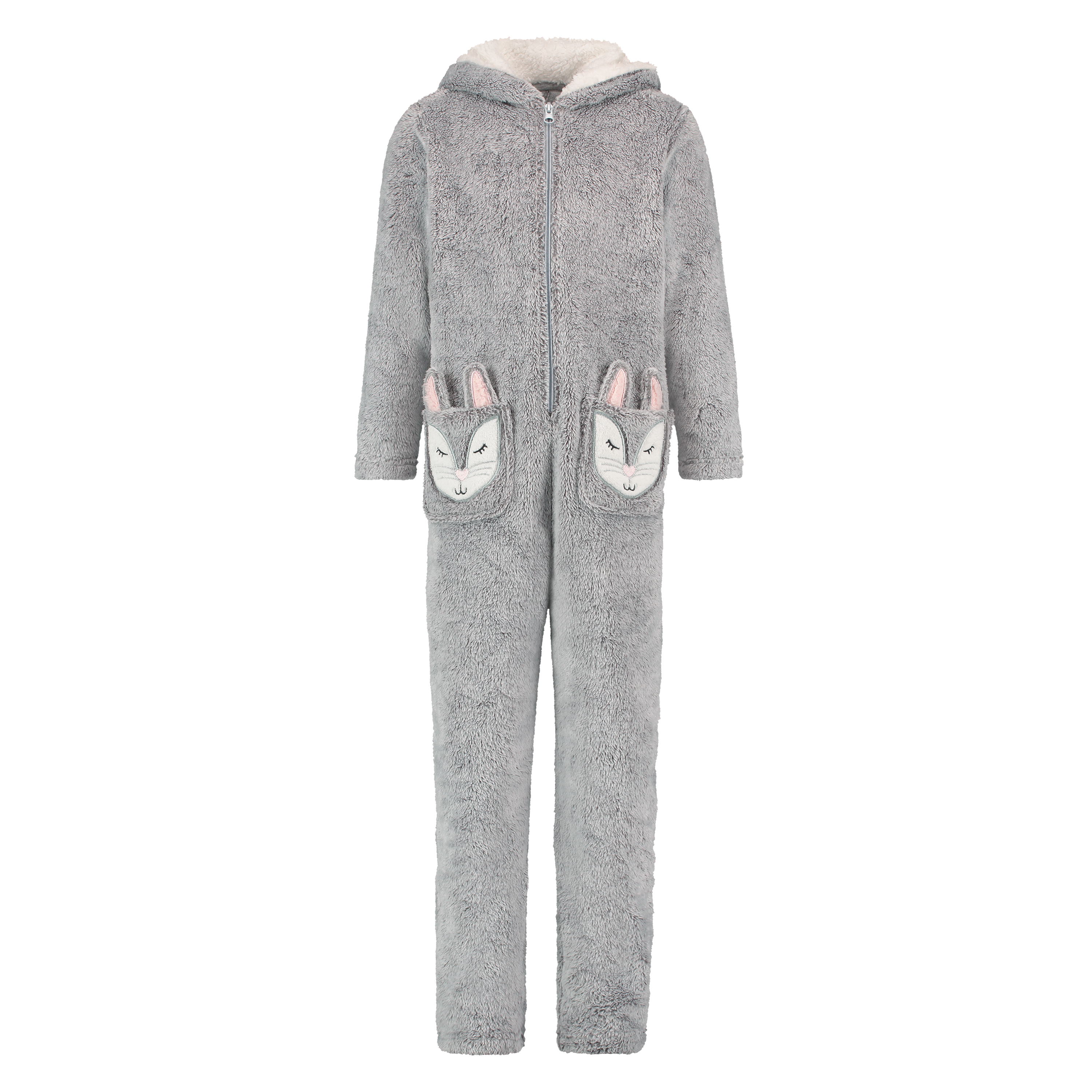 Fleece Onesie Kids, Szary, main